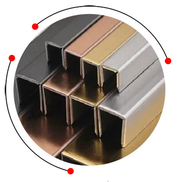 304 stainless steel decorative U profiles
