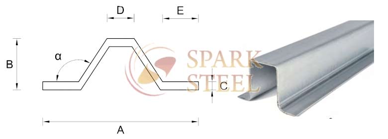 304 stainless steel omega profile dimensions