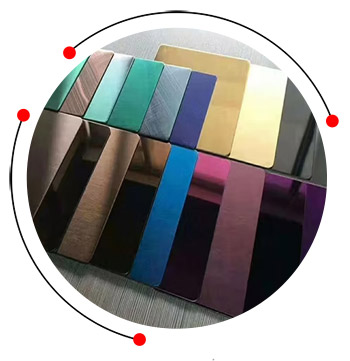 Coloured stainless steel sheet