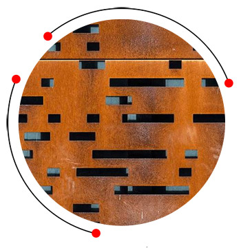 Corten perforated panels