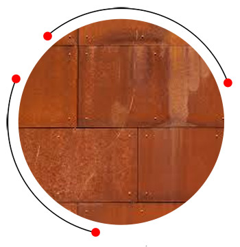 Corten steel panels 