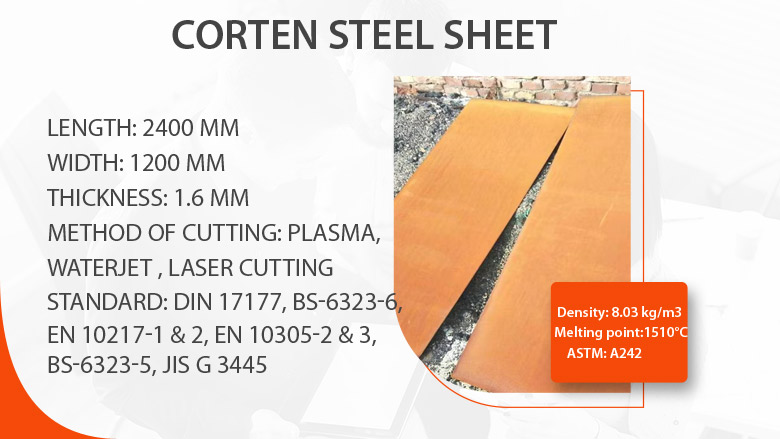 Corten steel sheet suppliers in India