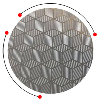 Decorative etched stainless steel sheet