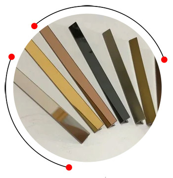 Decorative stainless steel profile sections