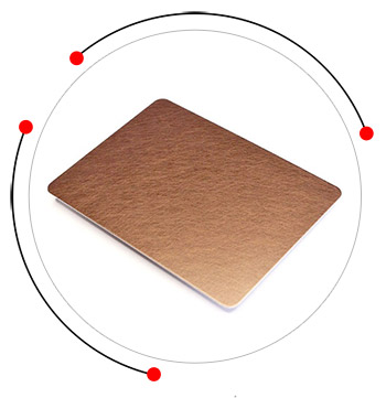 Designer stainless steel sheet