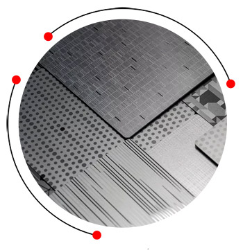 Etched stainless steel sheet