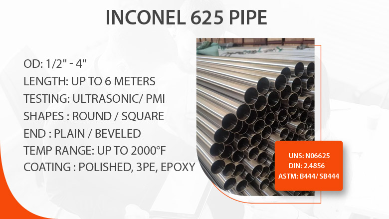 Inconel 625 pipe suppliers in India