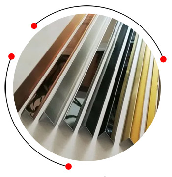PVD-coated stainless steel trim