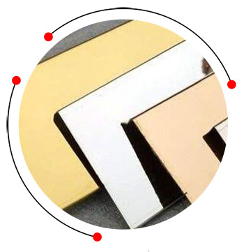 Stainless steel 304 titanium coated profile