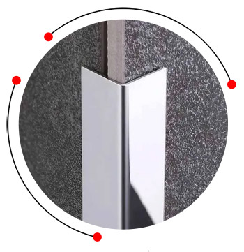 Stainless steel corner tile trim