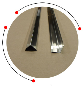 Stainless steel corner trim