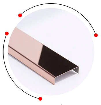 Stainless steel decorative C profile