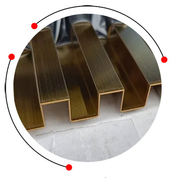 Stainless steel decorative fluted panel