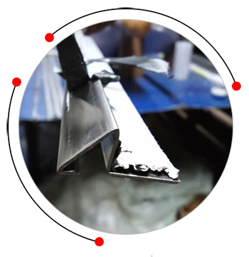Stainless steel floor transition profile