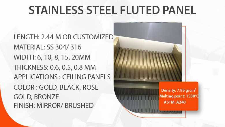 Stainless steel fluted panel manufacturer in India