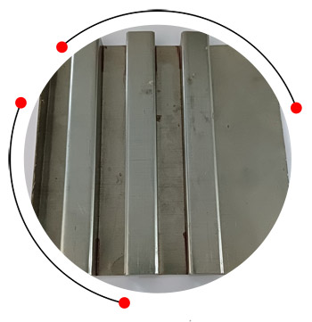 Stainless steel fluted pattern profile