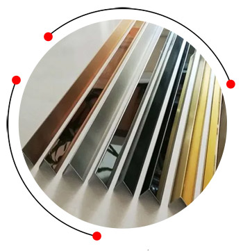 Stainless steel grooved inlay profile