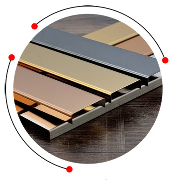 Stainless steel inlay strip