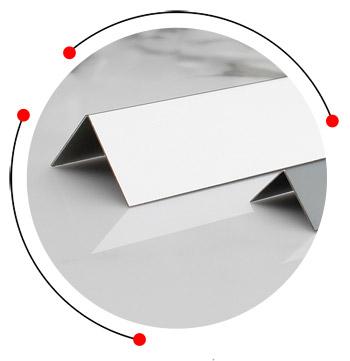 Stainless steel L profile trim
