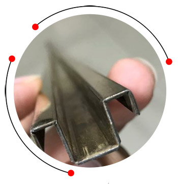 Stainless steel omega profile