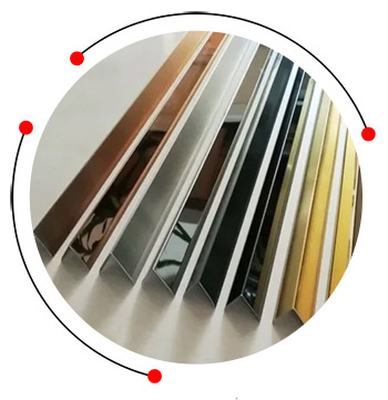 Stainless steel titanium coated profiles