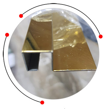 Stainless steel transition profiles