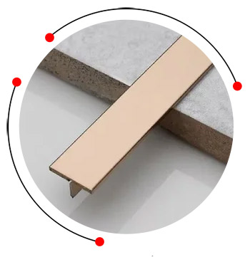 Titanium coated stainless steel profiles