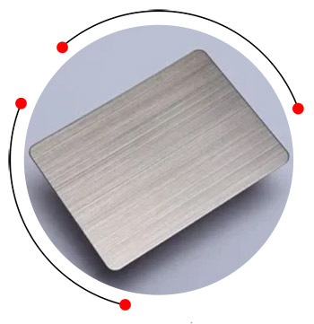 Titanium finish stainless steel sheet