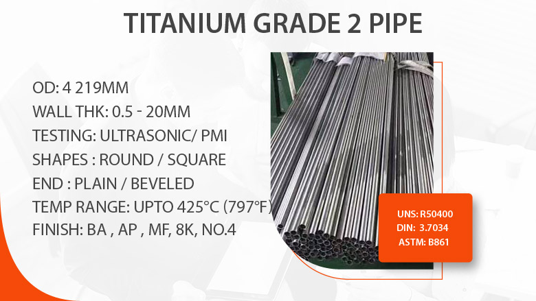 Titanium Grade 2 pipe manufacturer in India